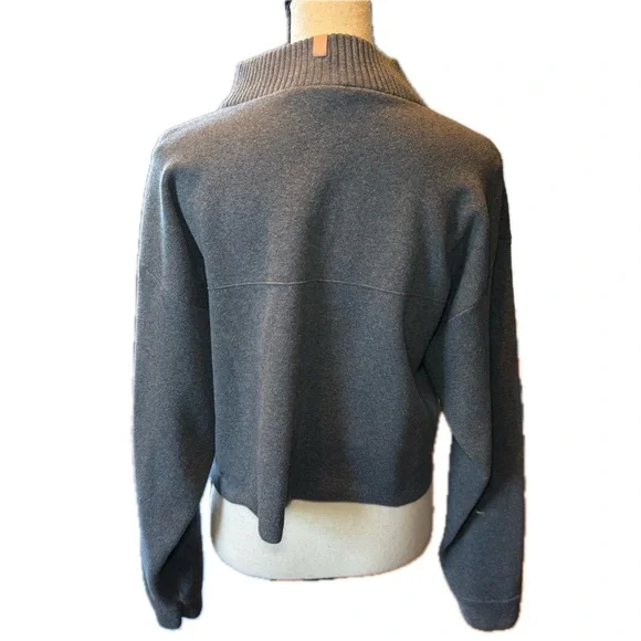 Lunya Gray Half-Zip Sweatshirt - Picture 4 of 6